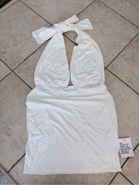 ASOS Luxe Halter Top | Size 8 (US) | White | NWT